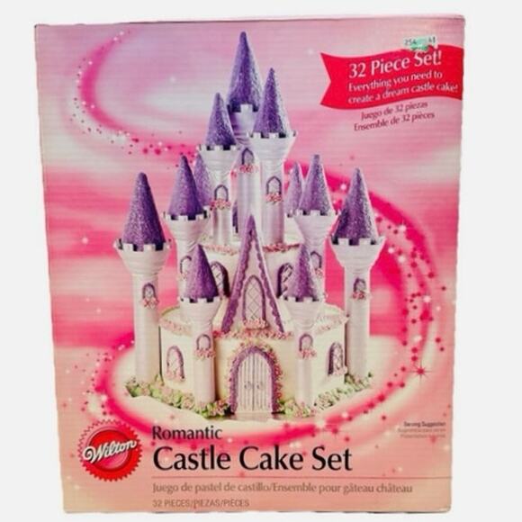 Wilton Romantic Castle Cake Set 32 pcs Open Box Pieces Still in Plastic - Picture 1 of 13